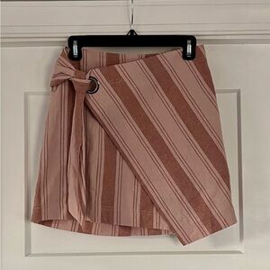 Free People Striped Pink Wrap Skirt Sz. 6